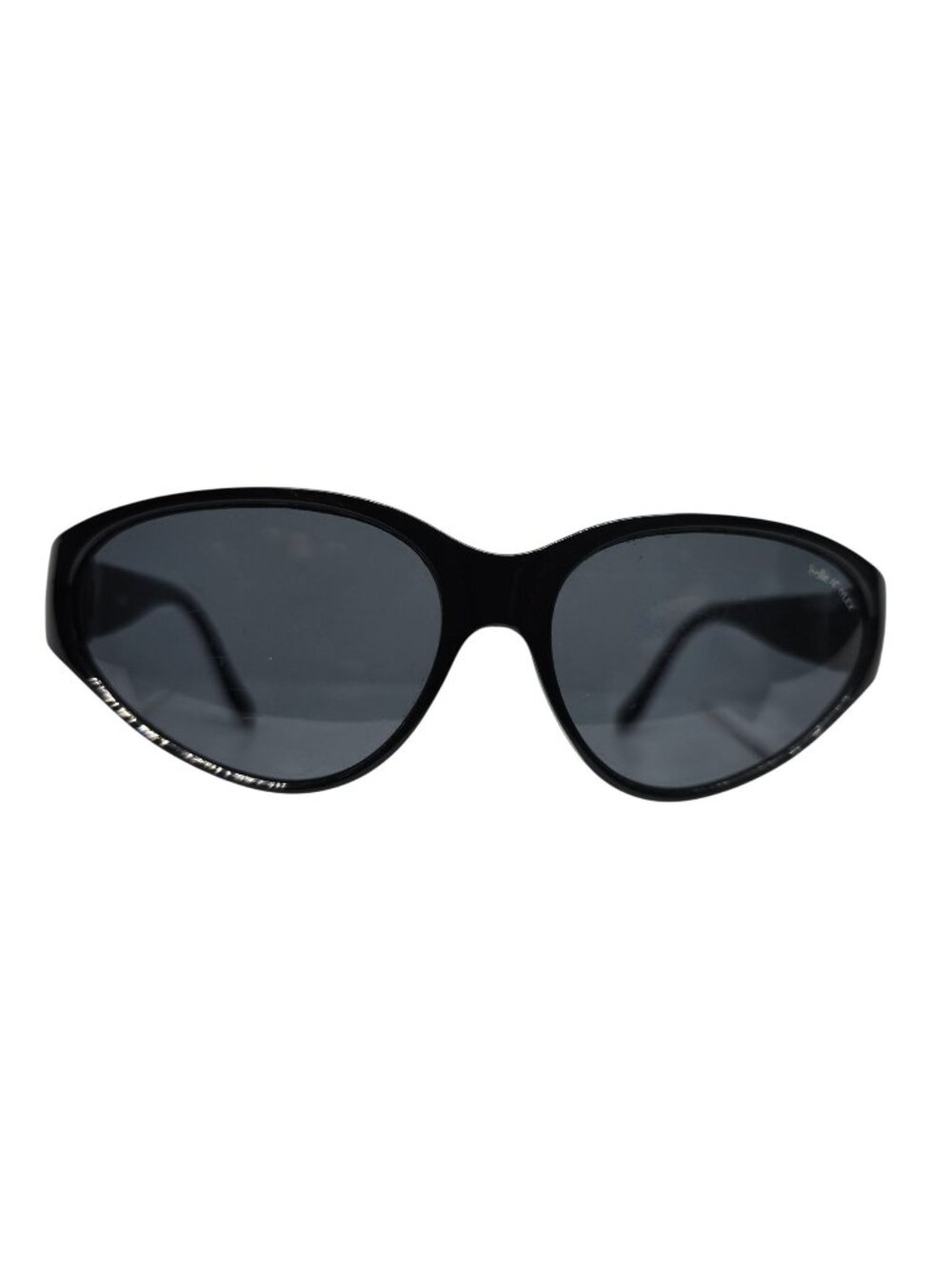 Bolle Acrylex Sunglasses Black Oval Wrap Sport Frame Made in France Unisex